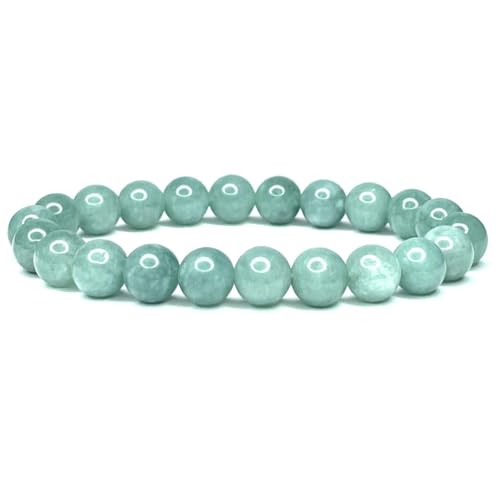 Bracelet en Jade de Birmanie – Pierre Naturelle 8mm – Pierrepour Méditation, Énergie et Chance – Lithotherapie Bien-être Bijou Tendance Méditation, Yoga, Reiki – dée Cadeau pour Femme Homme Ado