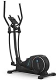 Cowmew Elíptica para Casa, Elíptica Magnética Ultrasilenciosa con 16 Niveles de Resistencia, Volante de inercia 8kg, Zancada 42cm, Capacidad de Peso 150kg, Compatible App, Monitor LCD,Sensor de Pulso