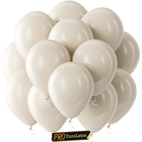 Image of Bezente Pro Duralatex White Sand Extra-Thick Balloons 100 Pack 12 inch