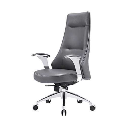 Bürostuhl Boss Stuhl Liegestuhl Aus Leder Einfacher Drehstuhl Computerstuhl Heimstuhl (Color : Gray, Size : 65 * 123cm) Cover