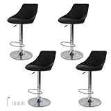 GAON. Sillas de Bar y Barra de Cocina con Respaldo y Reposapies de Altura Ajustable - Bancos Taburetes para Bar con Asiento...