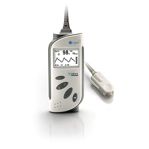 dimed – Oxímetro de pulso manual con alarmas y Display Gráfico – conectable a PC
