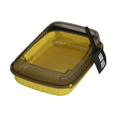 Caja de arena abierta para gatos Baoblaze amarillo miniatura 1