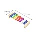 Vaguelly 1Pc Wooden Hand Knocking Xylophone for Chic Educational Musical Instrument with Color Box Pattern and Music Score Design for Early Learning