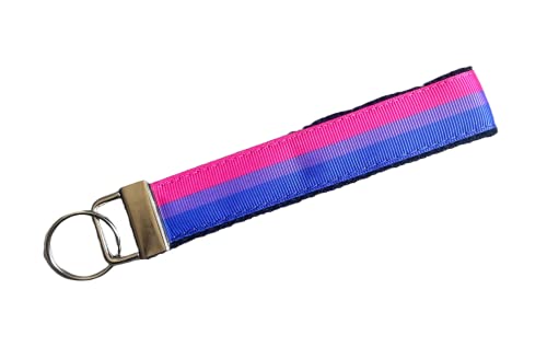 Bisexual Flag Pride Key Fob Wristlet - 5 Inches/LQBTQ Gift Accessory