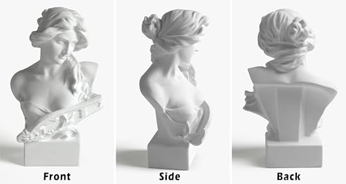 Busto 6" H Diosa Griega Artemisa Escultura Decorativa miniatura 6