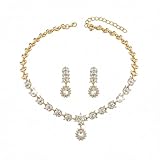 Design elegante: Questo set di gioielli affascina con il suo design elegante, i cristalli scintillanti e gli strass che riflettono perfettamente la luce. I dettagli intricati della collana e degli orecchini creano un look incantevole per le occasioni speciali, aggiungendo un tocco di lusso a qualsiasi outfit.