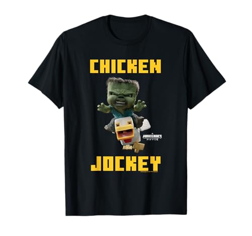 A Minecraft Movie Chicken Jockey Baby Zombie Logo T-Shirt