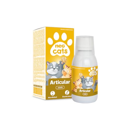 NEO CATS Articular - Complemento Nutricional Líquido Articular para Gatos - con Cúrcuma, Harpagofito, Sauce y Aceite de Salmón - Protege Las Articulaciones y Mejora la Movilidad - 120 ml