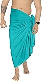 LA LEELA Men's Swimwear Pareo Sarong Lava Lava Coverups Tie One Size Green_G146