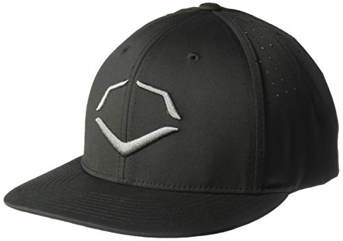 WILSON Sporting Goods Evoshield Tourney Evolite Flexfit Hat, Black, Small/Medium (7-7 1/4)