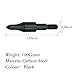 Archery Points 75/100/125/150 Grains - 12pcs Stainless Steel 19/64 Inch Screw-in Bullet Points, Arrow Tips for Crossbow, Recurve & Compound Bow, Target Practice & Hunting (100 grain black points)