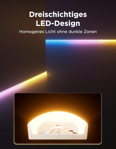 Govee COB Strip Light 2 Pro, RGBWWIC LED Streifen 2m mit LuminBlend+,1080lm – Ansicht 3
