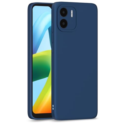 Image of Outlouders Back Cover for Redmi A1 / Redmi A2 | Camera Protection | Durable Soft Matte Silicone Bumper Case (Blue)