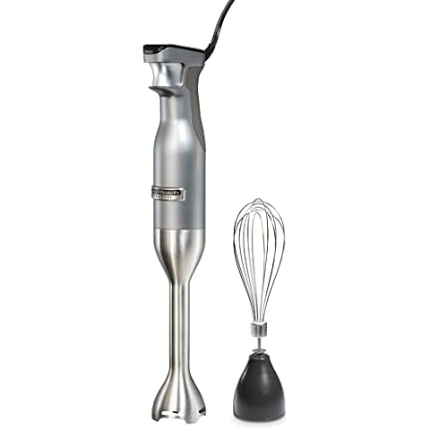 Hamilton Beach Professional Electric Immersion Hand Blender with Variable Speed + Whisk, 300 Watts, LED Screen, Stainless Steel (59750) Cover