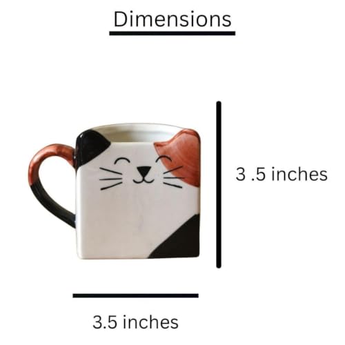 Image of Craftribal Ceramic Cute Cat Mug - 250 Ml Coffee Mug | Cute Gifts for Girls, Boys, Kids, Friends | Perfect for Tea, Milk, Hot Chocolate & Beverages | Birthday, Anniversary & Gifting Pack of 1