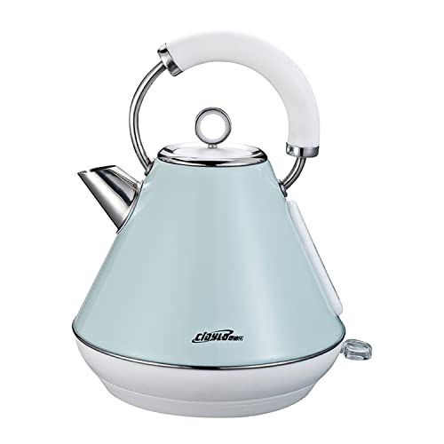 HUINING Bouilloire électrique, bouilloire électrique en acier inoxydable,1,8 L,1800 w,mise hors tension automatique,ébullition rapide,adaptée à tout design de cuisine rétro (Mint Green) Cover