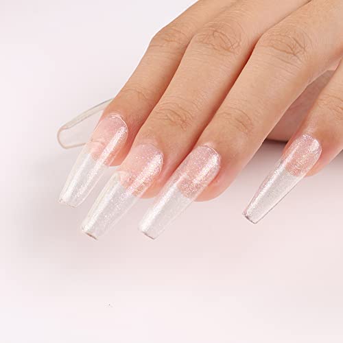 AIMEILI Soak Off U V LED Sparkle Gel Nail Polish - Dancing Little Snow (096) 10ml