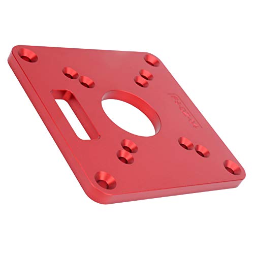 Cosiki Placa de Inserción de Mesa de Enrutador, Inserto de Mesa de Enrutador Herramienta Universal para Trabajar la Madera Tablero Abatible de Recorte Placa de Mesa de Enrutador de Aleación de