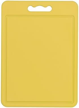 Chef Aid Large Yellow Poly Chopping Board, Multipurpose Anti-Slip...