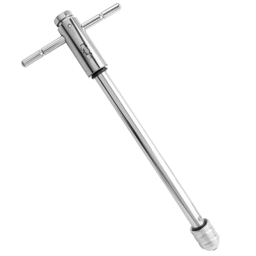 Treki Long Clés à Tarauds à Rochet Clé à Cliquet à Poignée en T Réglable Taraud à Cliquet Support de Robinet à Cliquet M3-M8 pour Porte-Taraud...