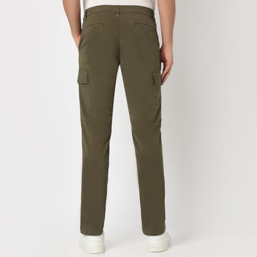 Image of Spykar Men's Regular Cargo Pants