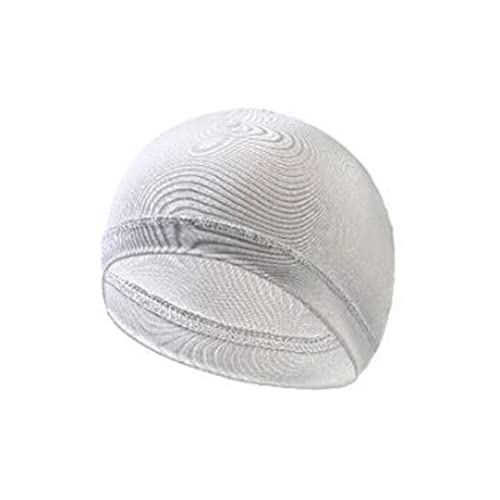 LILIYUAN Skull Cap Running Hats, Helmet Liner Skull Caps Sweat Wicking Hats Cycling Helmet Liner for Men White