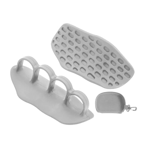 perfk 1 par de agarres de Levantamiento de Pesas empuñaduras de Gimnasia livianas Almohadillas de Agarre de Silicona, Gris