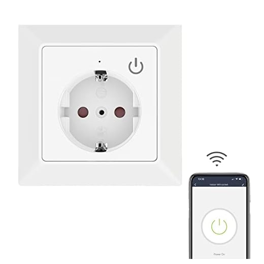 UCOMEN WLAN Smart Schuko Steckdose Unterputz, 16A Funksteckdose WiFi Schutzkontakt Wandsteckdose Kompatibel mit Alexa Echo und Google Home, APP Fernbedienung Sprachsteuerung Timerfunktion - 1er-Pack