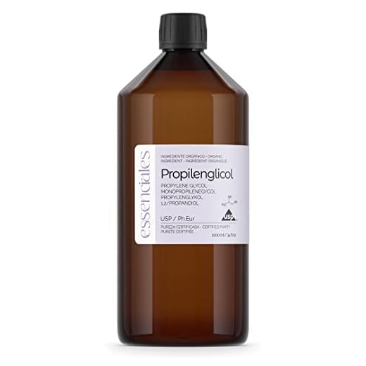 Essenciales - Propilenglicol USP - Pureza Certificada - 1 Litro - PG Base | Uso Farmacéutico - Grado Alimentario - Vapeo