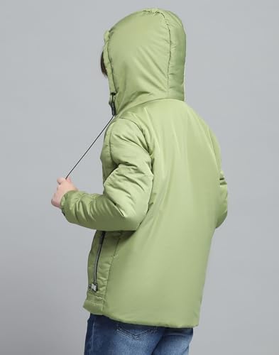 Image of Monte Carlo Boys Printed Green Hooded Neck Full Sleeve Jacket