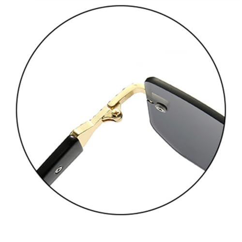 Gafas de sol sin borde rectangulares unisex para el verano 4