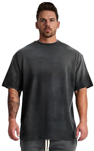 Camiseta Masculina Oversized para Academia, Crossfit, Caminhada e Passeio (BR, Alfa, M, Regular, Bra