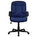 Flash Furniture Garver Mid-Back Navy Fabric Executive Swivel Office Chair with Nylon Arms