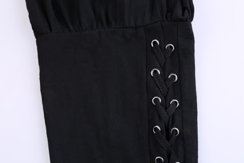 Men's Cotton Linen Renaissance Ankle Banded Pants Retro Medieval Viking Navigator Pirate Trousers4