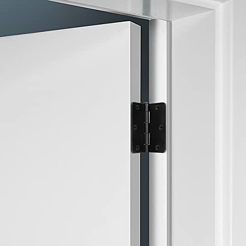 (Pack Of 12) Gobekor Door Hinges Matte Black 3.5 Inch X 3.5 Inch (1/4 Inch Radius Corners) Hinges Outdoor Door Hardware #TOP7
