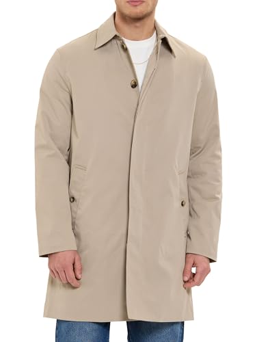 Redbridge Übergangsmantel Kurzmantel mit Knopfleiste und Kragen Eleganter Mantel für Frühjahr und Herbst für Business und Smart Casual Beige XXL