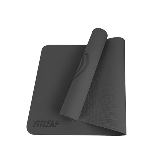 Gymnastikmatte Fitleap Yoga-Matte Pro in Schwarz