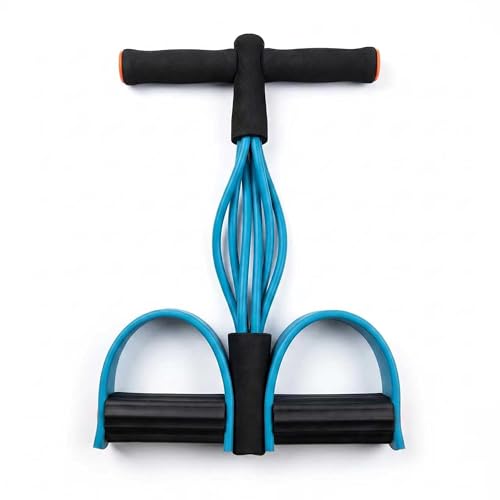 Upgraded Durable 6-Tube Pedal Resistance Strap with Handle, Natural Rubber Fitness Resistance Band, Multifunctional Exercise Band for Abdominal, Waist, Arm, and Leg Shaping Training