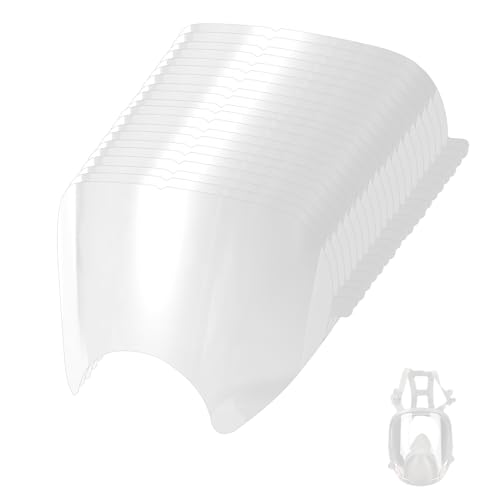 20pcs Peel Off Lens Covers, 25.2x14.1cm/9.9x5.5in Full Face Mask Clear Face Mask Protector for 6885/6000/ 6700/6800/ 6900