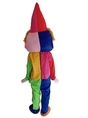 Image of BookMyCostume Joker Clown Circus Cartoon Mascot Costume For Theme Birthday Party & Eventsfor Adults|Full Size Adults|Multicolor