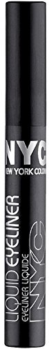 New York Color Liquid Eyeliner, Extreme Black 0.15 oz (Pack of 5)