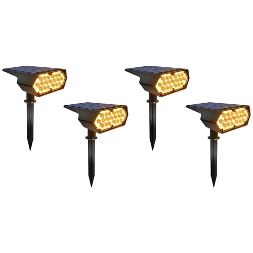 Lampe solaire de jardin en lot de 4 balises étanches pour extérieur