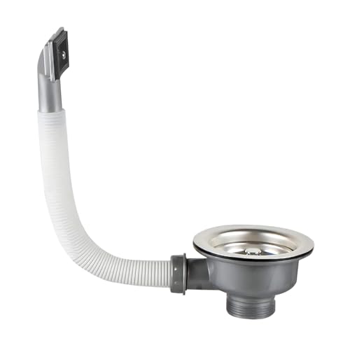 Gurtt 114 mm Edelstahl-Spülbecken-Siebkorb mit Überlaufanschluss für Edelstahlspülen – Ersatzteil