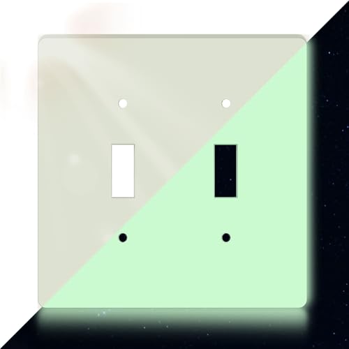 1 Pcs Glow Covers Switch Plates And Outlet Covers Light Switch Durable Switch Covers Glow In The Dark Decorative Wall Plates Electrical Outlets Nightlight Duplex Toggle Outlet Plate Wall Plate -  Pesatty, 02