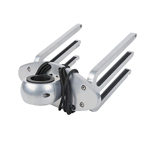 YUEWO Wakeboard Rack, Polished Aluminum Wakeboard Rack for Tower Boat, Wakeboarding Tower Rack Holder, Clamp Fits Tubing Sizes 1 7/8
