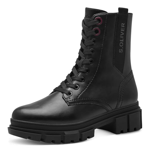 Best Lace Up Vegan Boots: Top Picks for Style & Comfort 14 s.Oliver Women's Lace-Up Boots No Heel with Zip Vegan, black, 5 Women