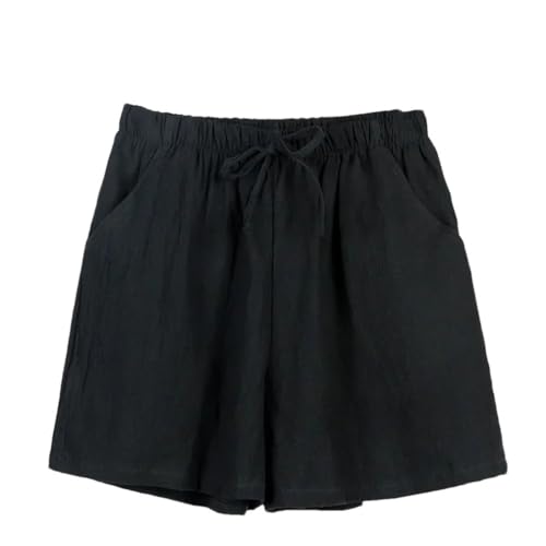Short d'été fluide anti-chaleur taille haute en lin L