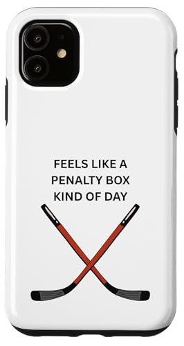 ホッケーデザイン.Feels Like A Penalty BOX KINDA DAY FUNNY TEE スマホケース iPhone 11 用