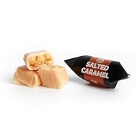 Traditionelle Karamellbonbons - Frisch Fudge - Geschmack: Gesalzenes Karamell - Mr Fudgesto Süßigkeiten aus Karamell - Kuhbonbon - Box 250 g